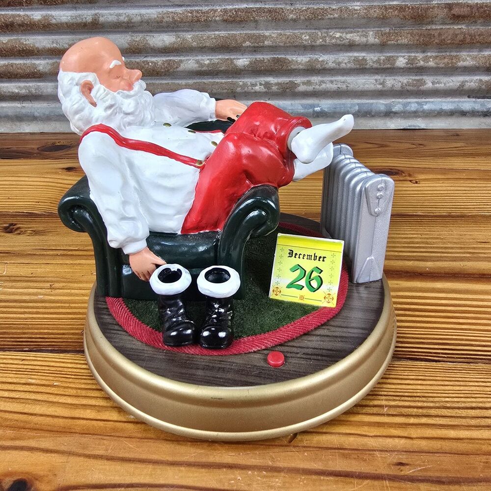 Gemmy Animated Relaxing Santa Figure Heater Lights Up Moves Plays Music SeeVIDEO